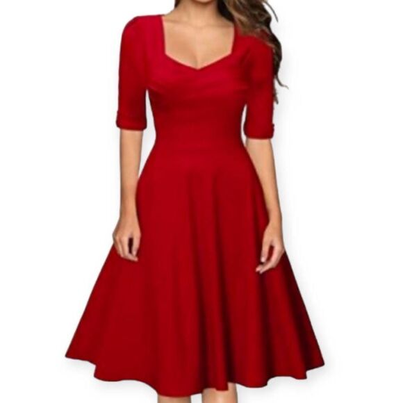Miusol Red Women's Dress - Picture 1 of 10